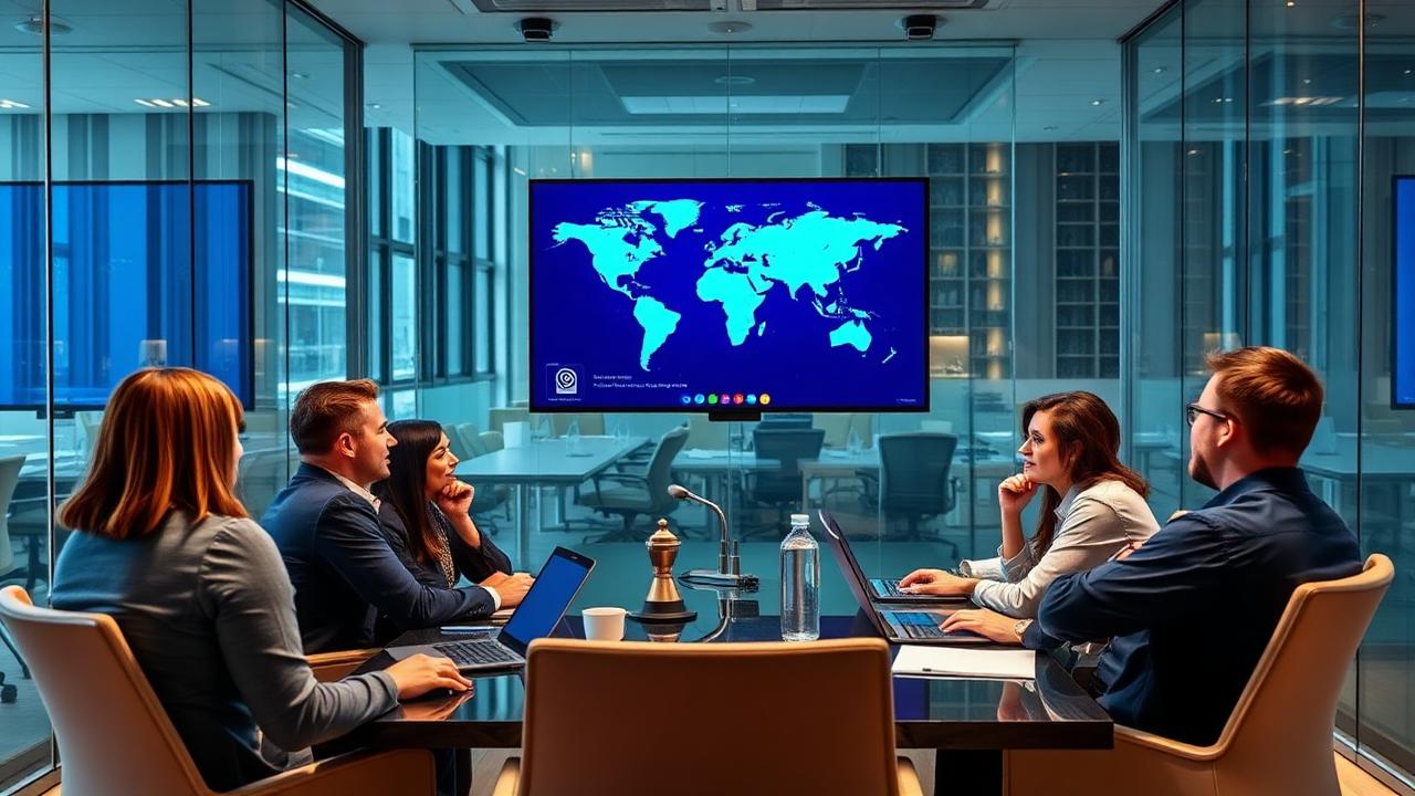 Distributed ERP delivery team collaborating across time zones